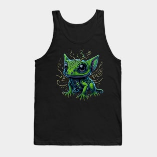 Gamer's Perfect Illustration - Cute Colorful Gekko Tank Top